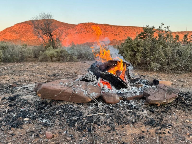 wonoka station camp fire